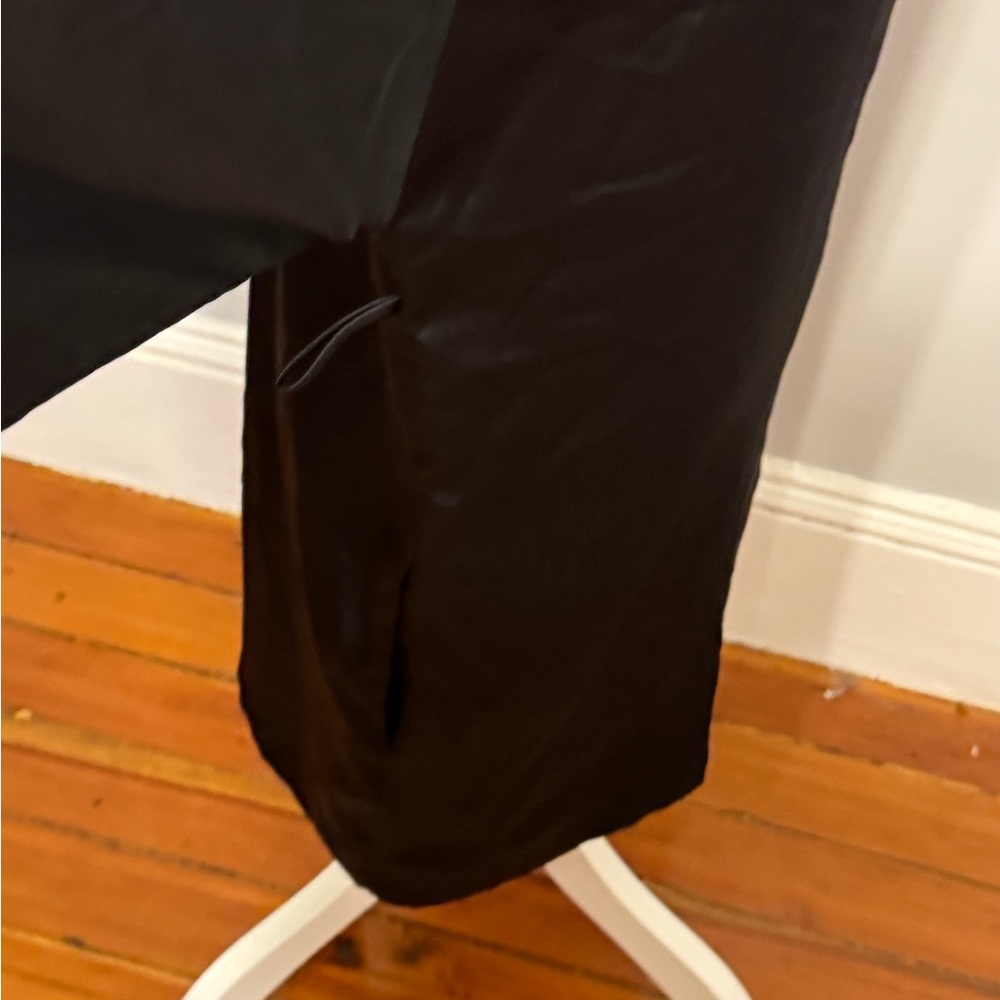 Victoria’s Secret Black Pink Stripe Satin Tie Cozy Comfy Midi Classic Robe - Picture 5 of 6